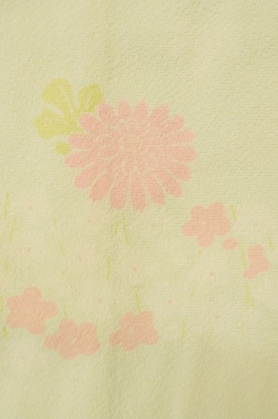 画像6: P0731P 女性用 襦袢   シルク（正絹） 淡い薄い青緑色,  桜 【中古】【USED】【リサイクル】 ★☆☆☆☆【P0731P】 (6)