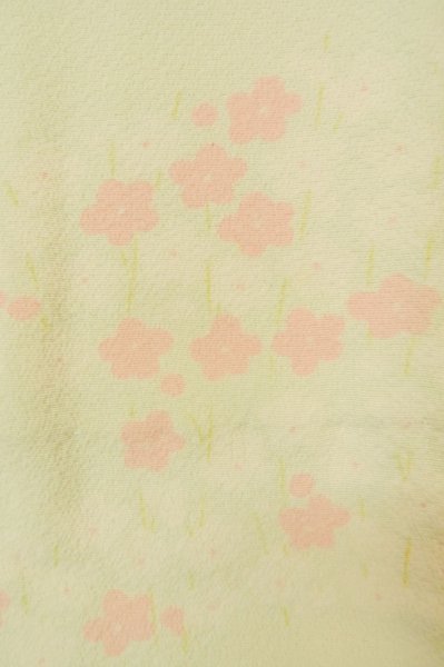 画像7: P0731P 女性用 襦袢   シルク（正絹） 淡い薄い青緑色,  桜 【中古】【USED】【リサイクル】 ★☆☆☆☆【P0731P】 (7)