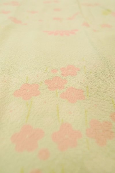 画像9: P0731P 女性用 襦袢   シルク（正絹） 淡い薄い青緑色,  桜 【中古】【USED】【リサイクル】 ★☆☆☆☆【P0731P】 (9)