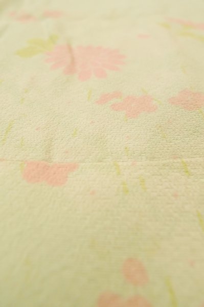 画像10: P0731P 女性用 襦袢   シルク（正絹） 淡い薄い青緑色,  桜 【中古】【USED】【リサイクル】 ★☆☆☆☆【P0731P】 (10)