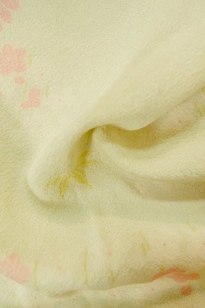 画像12: P0731P 女性用 襦袢   シルク（正絹） 淡い薄い青緑色,  桜 【中古】【USED】【リサイクル】 ★☆☆☆☆【P0731P】 (12)