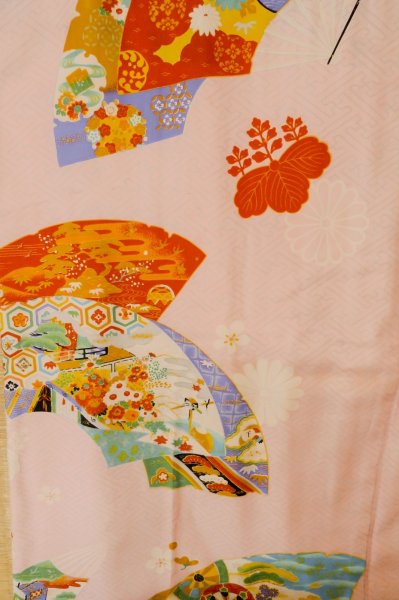 画像4: P0731R 女性用 襦袢   シルク（正絹） 桃色,  桜 【中古】【USED】【リサイクル】 ★☆☆☆☆【P0731R】 (4)