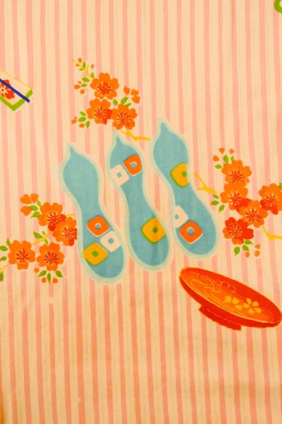 画像7: P0731R 女性用 襦袢   シルク（正絹） 桃色,  桜 【中古】【USED】【リサイクル】 ★☆☆☆☆【P0731R】 (7)