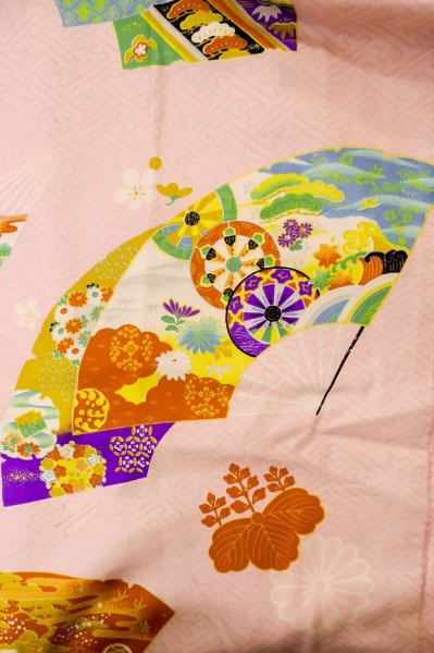 画像9: P0731R 女性用 襦袢   シルク（正絹） 桃色,  桜 【中古】【USED】【リサイクル】 ★☆☆☆☆【P0731R】 (9)