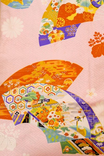画像10: P0731R 女性用 襦袢   シルク（正絹） 桃色,  桜 【中古】【USED】【リサイクル】 ★☆☆☆☆【P0731R】 (10)