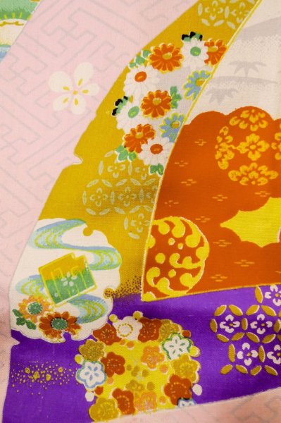 画像14: P0731R 女性用 襦袢   シルク（正絹） 桃色,  桜 【中古】【USED】【リサイクル】 ★☆☆☆☆【P0731R】 (14)