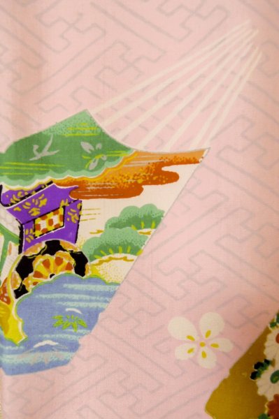 画像15: P0731R 女性用 襦袢   シルク（正絹） 桃色,  桜 【中古】【USED】【リサイクル】 ★☆☆☆☆【P0731R】 (15)