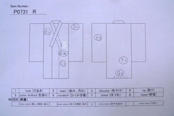 画像21: P0731R 女性用 襦袢   シルク（正絹） 桃色,  桜 【中古】【USED】【リサイクル】 ★☆☆☆☆【P0731R】 (21)