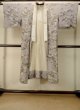 画像1: P0731S 女性用 襦袢   シルク（正絹） 淡い灰色がかった藤色,  菊 【中古】【USED】【リサイクル】 ★☆☆☆☆【P0731S】 (1)