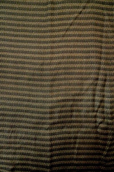 画像3: P0731U 男性用 襦袢   シルク（正絹） 茶色,  縞 【中古】【USED】【リサイクル】 ★★★☆☆【P0731U】 (3)