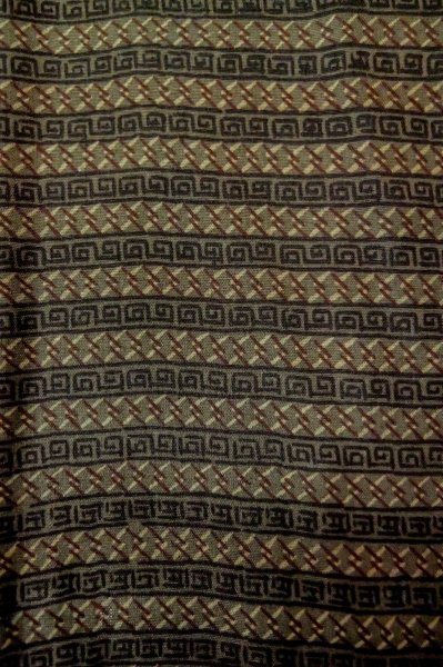 画像6: P0731U 男性用 襦袢   シルク（正絹） 茶色,  縞 【中古】【USED】【リサイクル】 ★★★☆☆【P0731U】 (6)