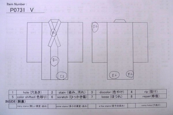 画像14: P0731V 女性用 留袖   シルク（正絹） 淡い茶色,  ぼたん 【中古】【USED】【リサイクル】 ★★★☆☆【P0731V】 (14)