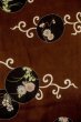 画像3: P0731W 女性用 小紋   シルク（正絹） 深いえんじ,  菊 【中古】【USED】【リサイクル】 ★★☆☆☆【P0731W】 (3)