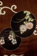 画像5: P0731W 女性用 小紋   シルク（正絹） 深いえんじ,  菊 【中古】【USED】【リサイクル】 ★★☆☆☆【P0731W】 (5)
