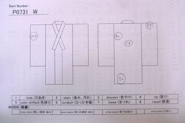 画像13: P0731W 女性用 小紋   シルク（正絹） 深いえんじ,  菊 【中古】【USED】【リサイクル】 ★★☆☆☆【P0731W】 (13)
