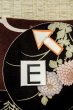 画像18: P0731W 女性用 小紋   シルク（正絹） 深いえんじ,  菊 【中古】【USED】【リサイクル】 ★★☆☆☆【P0731W】 (18)