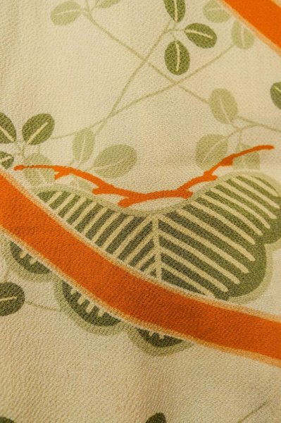 画像6: P0731Y 女性用 襦袢   シルク（正絹） 淡いベージュ,  萩 【中古】【USED】【リサイクル】 ★☆☆☆☆【P0731Y】 (6)