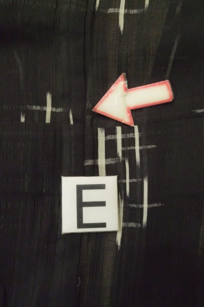 画像17: P0801C 女性用 単衣   シルク（正絹） 黒,  いげた 【中古】【USED】【リサイクル】 ★☆☆☆☆【P0801C】 (17)