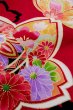 画像11: P0818A 女性用 女の子用着物   化繊 深い赤色,  桜 【中古】【USED】【リサイクル】 ★★☆☆☆【P0818A】 (11)