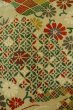 画像6: P0818F 女性用 小紋   シルク（正絹） 灰色がかったベージュ,  花 【中古】【USED】【リサイクル】 ★★★★☆【P0818F】 (6)