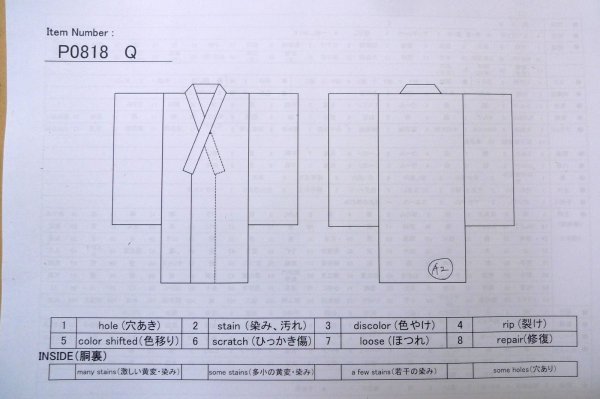 画像11: P0818Q 女性用 紋付   シルク（正絹） 黒,  【中古】【USED】【リサイクル】 ★★★☆☆【P0818Q】 (11)
