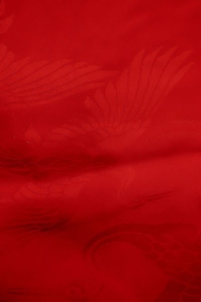 画像7: P0901A 女性用 襦袢   シルク（正絹） 赤色,  【中古】【USED】【リサイクル】 ★★☆☆☆【P0901A】 (7)