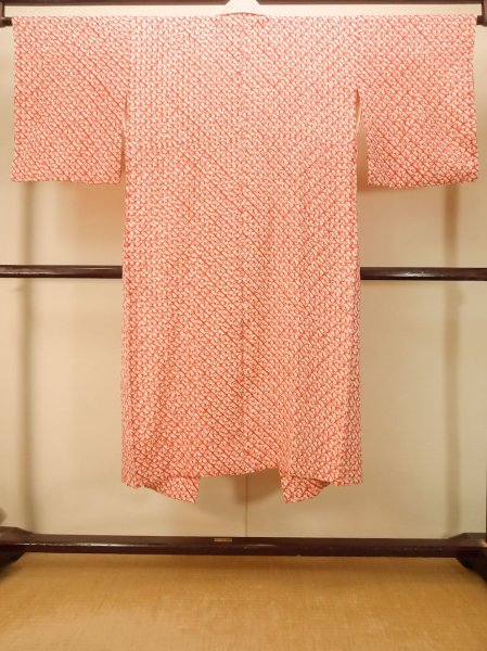 画像2: P0901B 女性用 襦袢   シルク（正絹） 赤色,  ぼかし 【中古】【USED】【リサイクル】 ★★☆☆☆【P0901B】 (2)