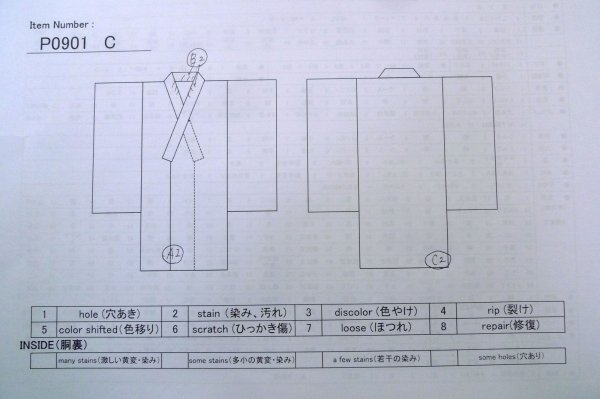 画像13: P0901C 女性用 襦袢   シルク（正絹） 薄い桃色,  ぼかし 【中古】【USED】【リサイクル】 ★★★☆☆【P0901C】 (13)