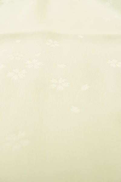 画像9: P0901I 女性用 襦袢   シルク（正絹） 薄い青緑色,  桜 【中古】【USED】【リサイクル】 ★★★☆☆【P0901I】 (9)