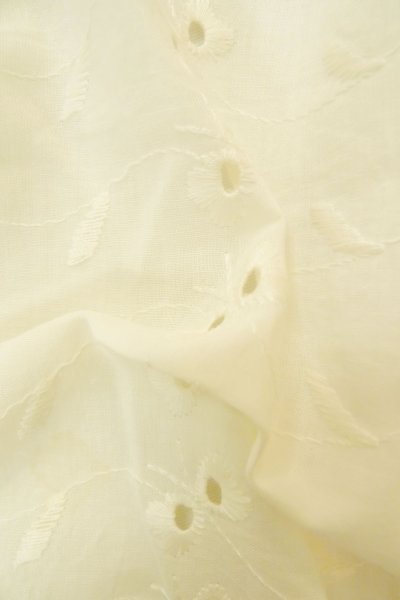 画像12: P0901J 女性用 襦袢   綿 白,  抽象的模様 【中古】【USED】【リサイクル】 ★★★☆☆【P0901J】 (12)