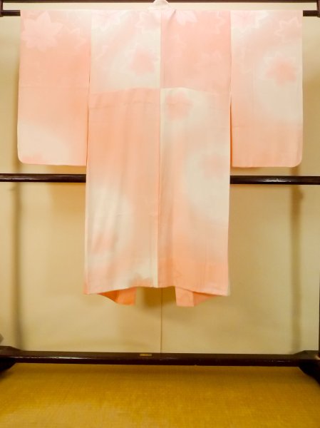 画像2: P0901K 女性用 襦袢   シルク（正絹） 淡い珊瑚色,  【中古】【USED】【リサイクル】 ★★☆☆☆【P0901K】 (2)