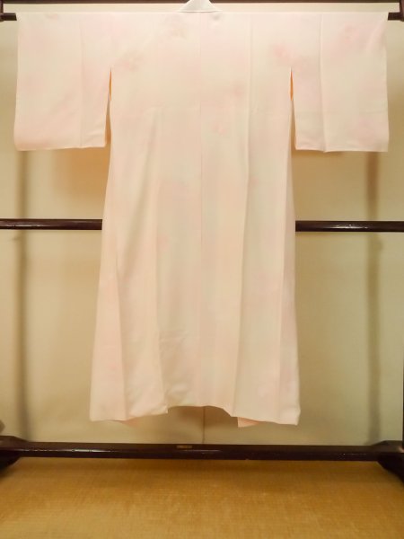 画像2: P0901V 女性用 襦袢   シルク（正絹） 淡い桃色,  カトレア（洋蘭） 【中古】【USED】【リサイクル】 ★★★☆☆【P0901V】 (2)