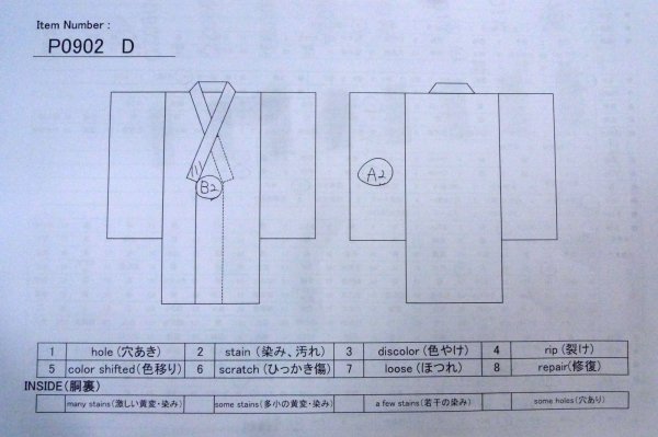 画像13: P0902D 女性用 襦袢   化繊 薄い桃色,  萩 【中古】【USED】【リサイクル】 ★★★☆☆【P0902D】 (13)
