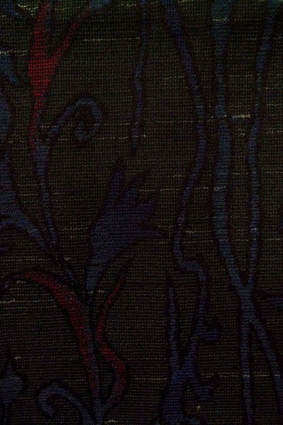 画像7: P0916H 女性用 単衣   ウール 黒,  抽象的模様 【中古】【USED】【リサイクル】 ★★★★☆【P0916H】 (7)