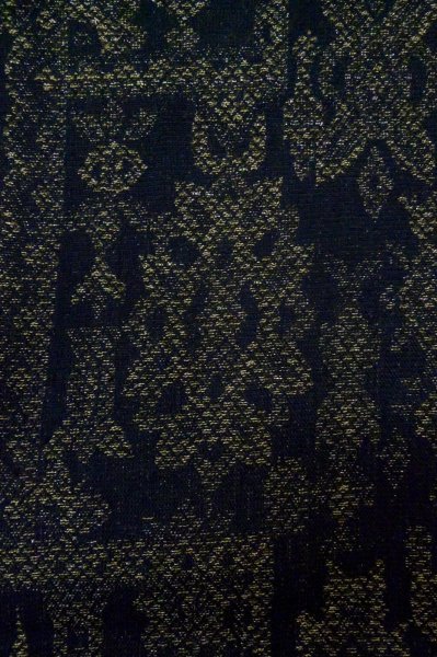画像5: P0916I 女性用 単衣   ウール 深い紺,  抽象的模様 【中古】【USED】【リサイクル】 ★★☆☆☆【P0916I】 (5)