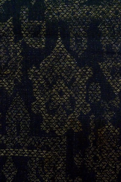 画像6: P0916I 女性用 単衣   ウール 深い紺,  抽象的模様 【中古】【USED】【リサイクル】 ★★☆☆☆【P0916I】 (6)