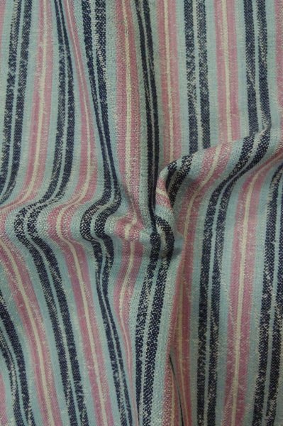 画像9: P0916K 女性用 単衣   ウール 淡い灰色がかった桃色,  縞 【中古】【USED】【リサイクル】 ★☆☆☆☆【P0916K】 (9)