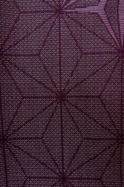 画像7: P0916L 女性用 単衣   ウール 深い灰色がかった紫色,  麻の葉 【中古】【USED】【リサイクル】 ★★★★☆【P0916L】 (7)
