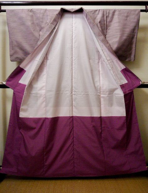 F0805q 織 女性用着物 シルク 正絹 薄い 紫がかった ピンク 中古 Used リサイクル 織 楓庵 F0805q 織 女性用着物 シルク 正絹 薄い 紫がかった ピンク 中古 Used リサイクル 織 楓庵